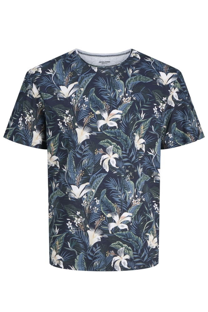 JJEBRYAN AOP TEE S/S O-NECK NOOS 12268126 Sky Captain
